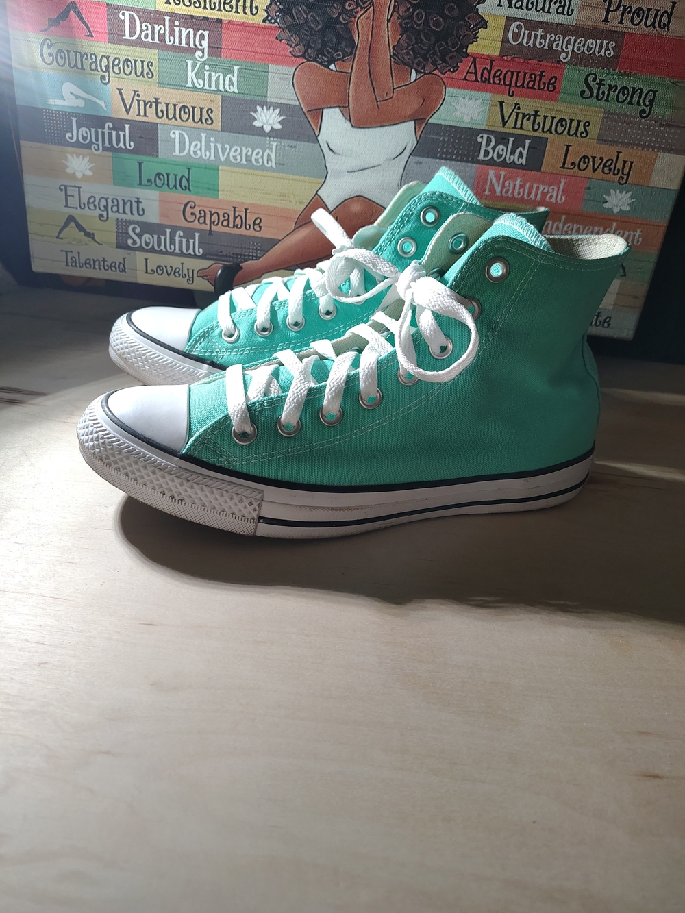 Converse Chuck Taylor All Star High Top Sneakers - Aqua Green - Picture 3 of 6